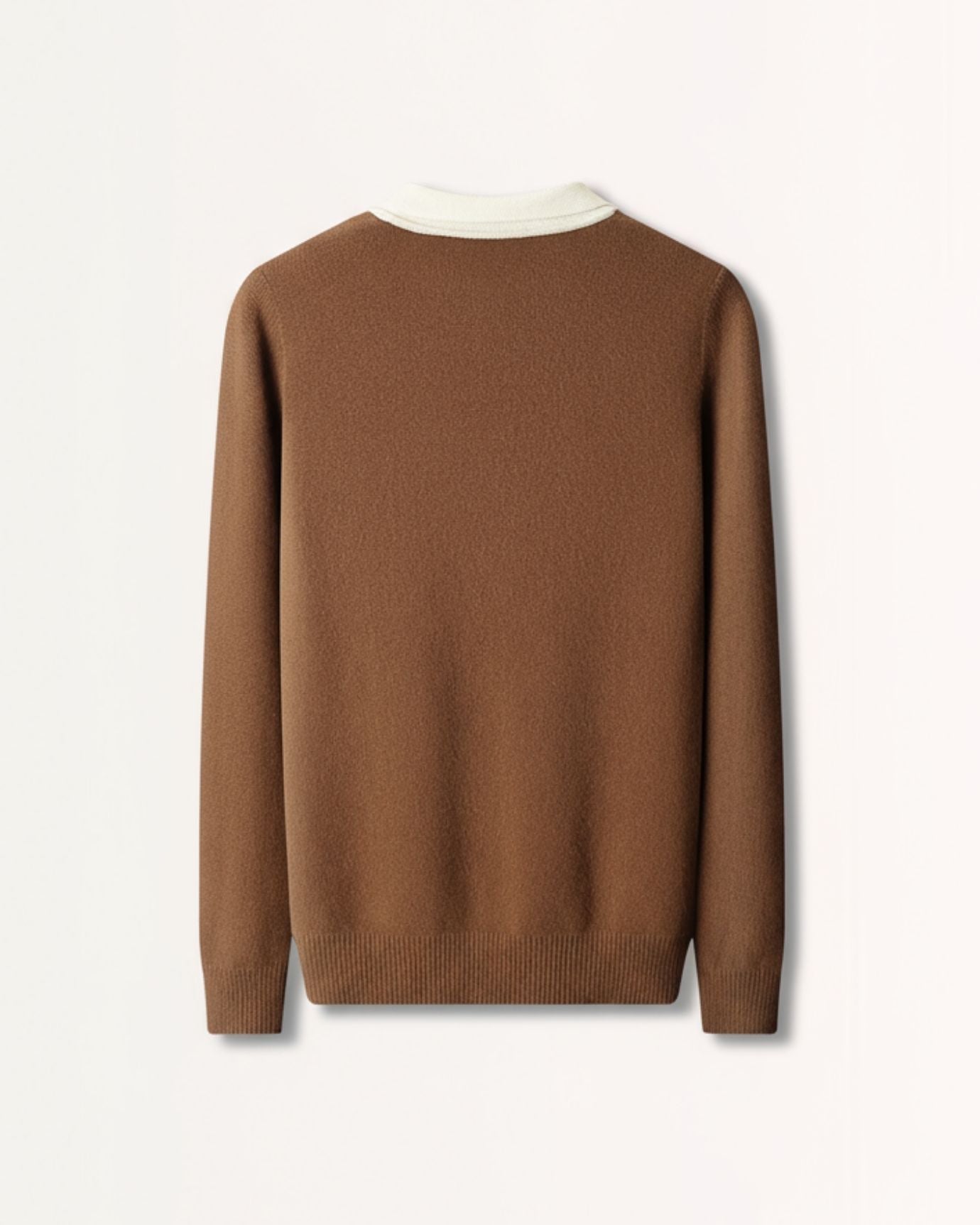 Cashmere & Wool Polo Long Sleeve Zipper