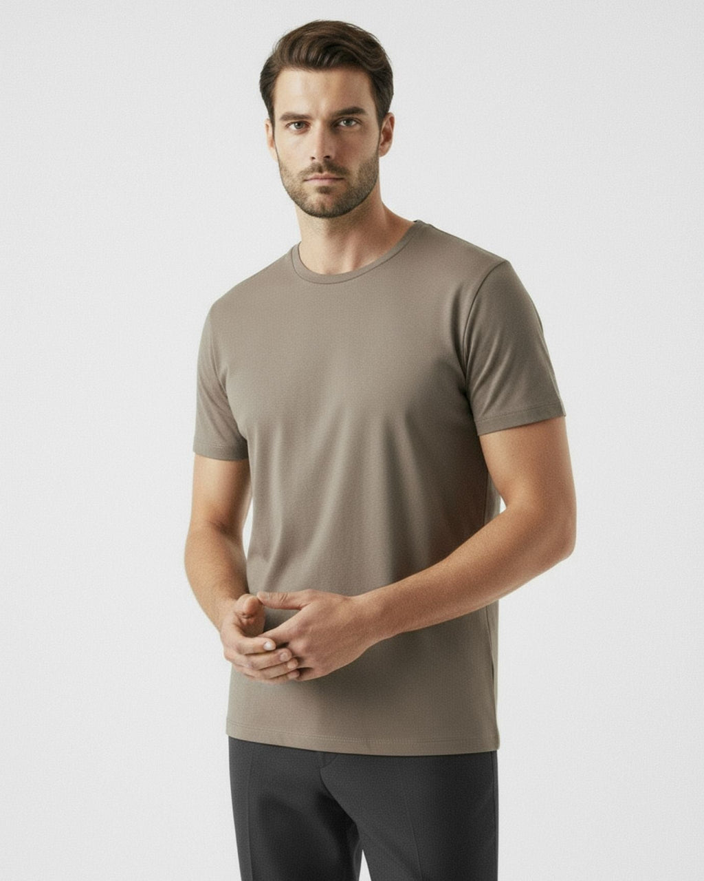 Ice Silk T-Shirt Short Sleeve Smooth