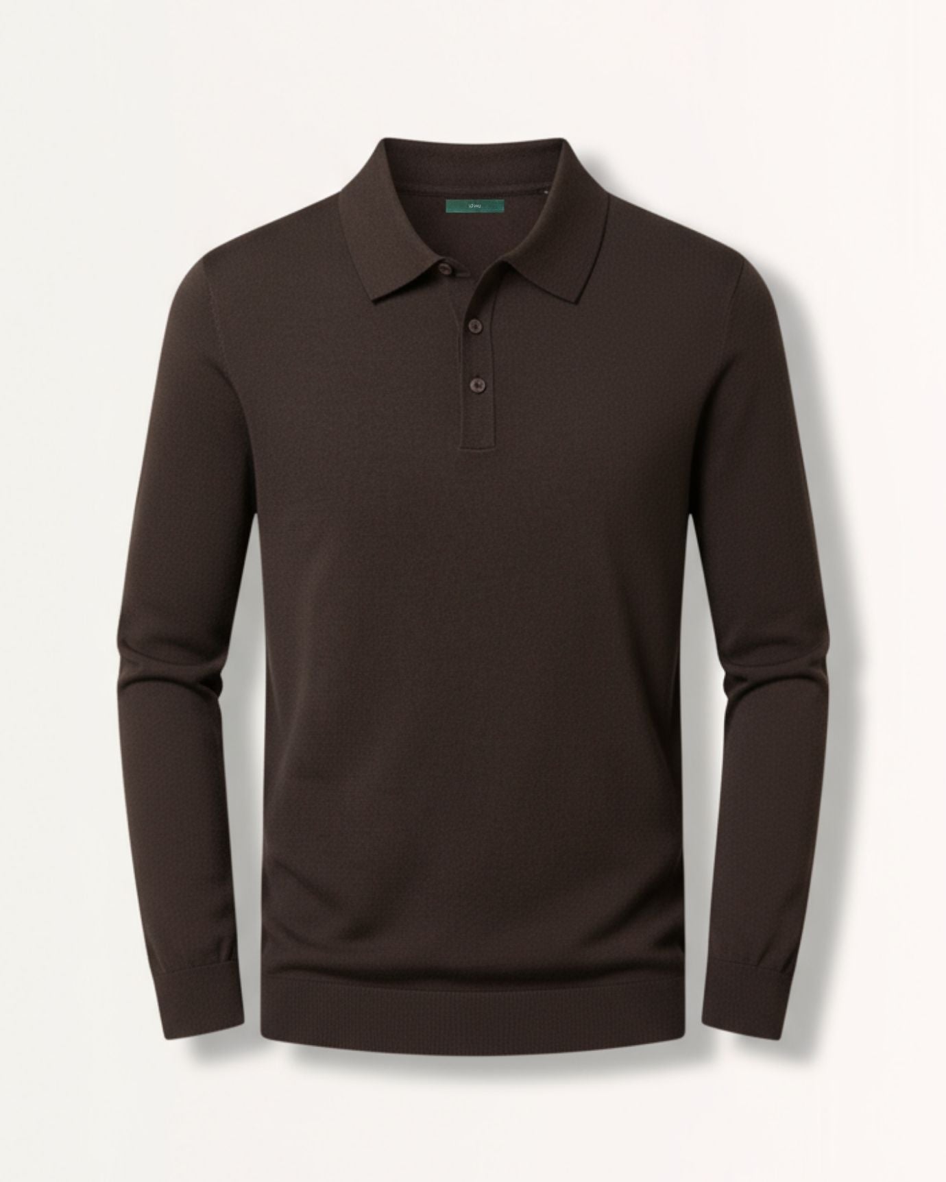 Fine Wool Thin Polo Long Sleeve