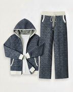 Cashmere & wool set hooded Cardigan & Pants