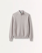 Fine Cashmere Thick Jacket Cardigan with Perforated Knit
