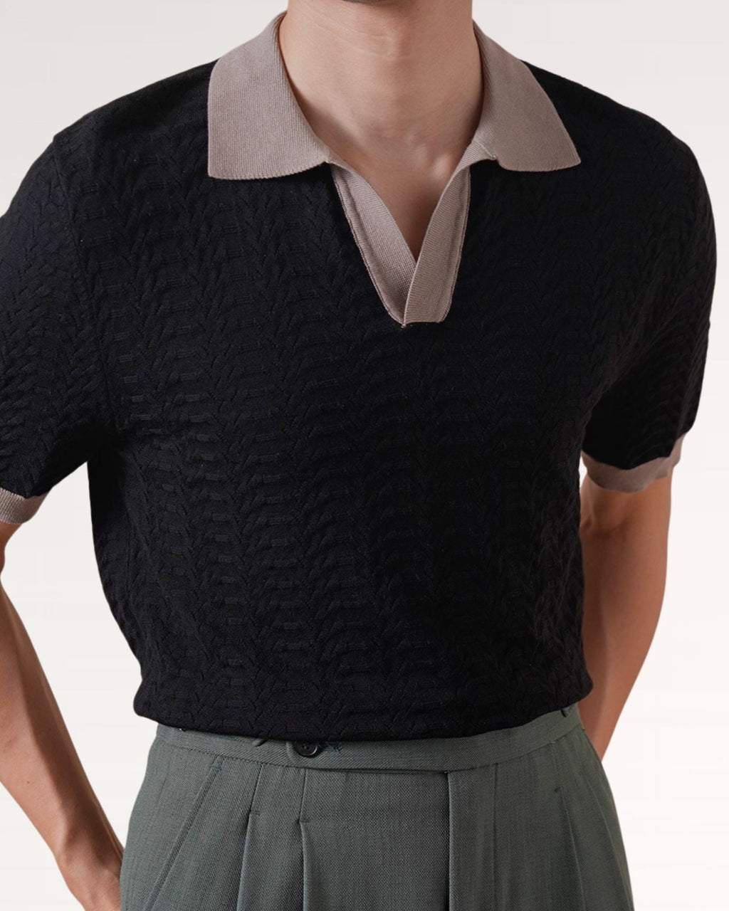 Fine Cotton Italian Jacquard Polo