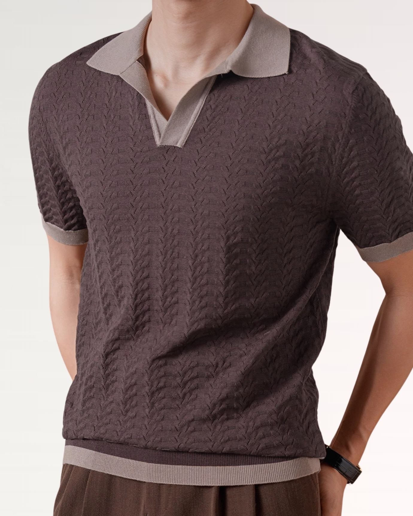 Fine Cotton Italian Jacquard Polo