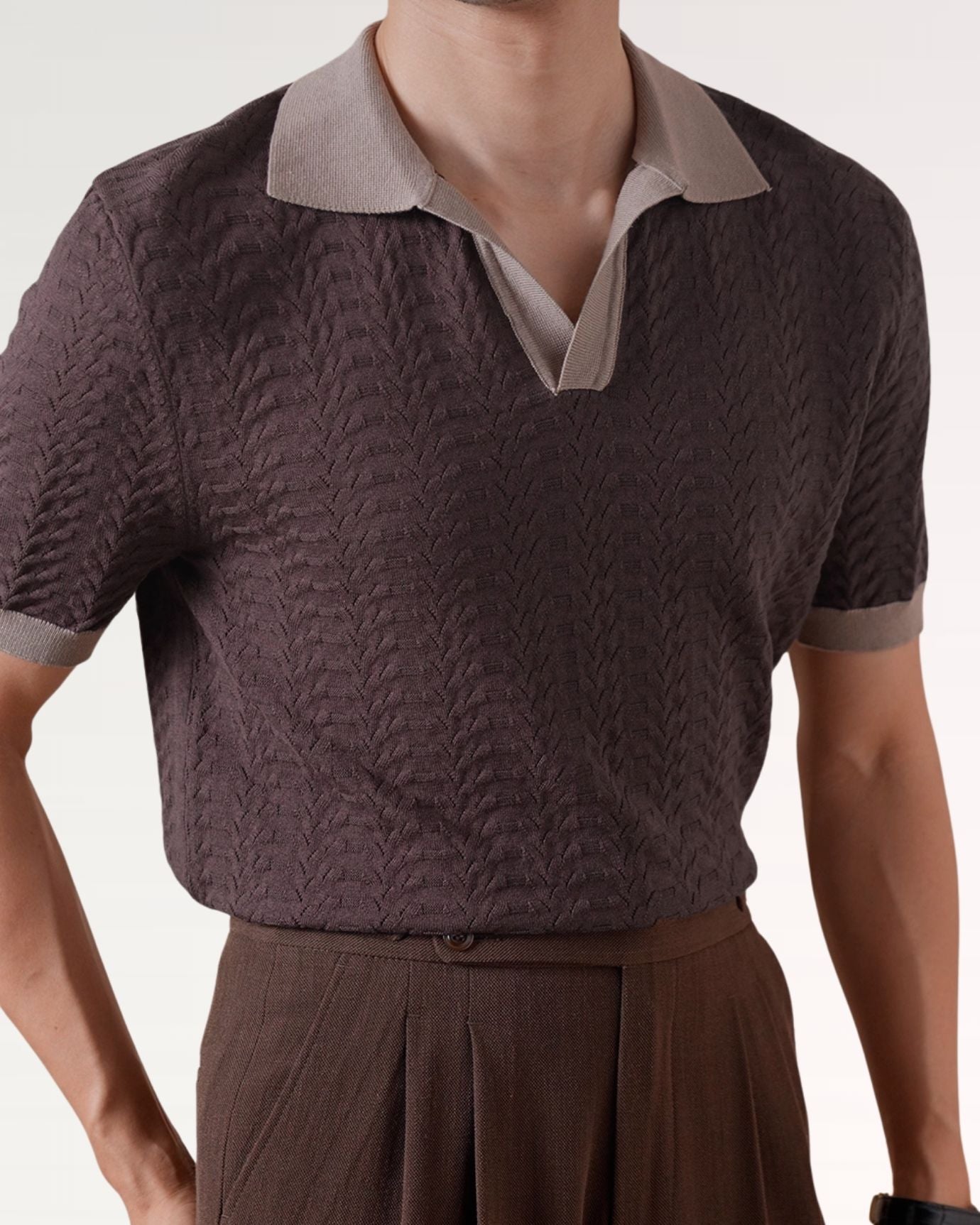 Fine Cotton Italian Jacquard Polo