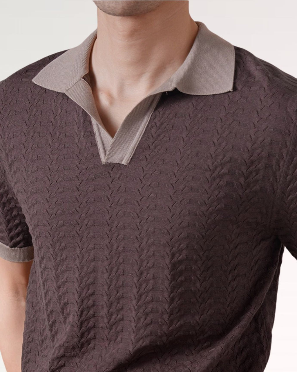 Fine Cotton Italian Jacquard Polo