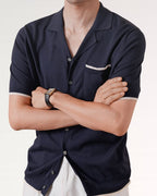 Cuban Collar Shirt Light Cotton Breathable
