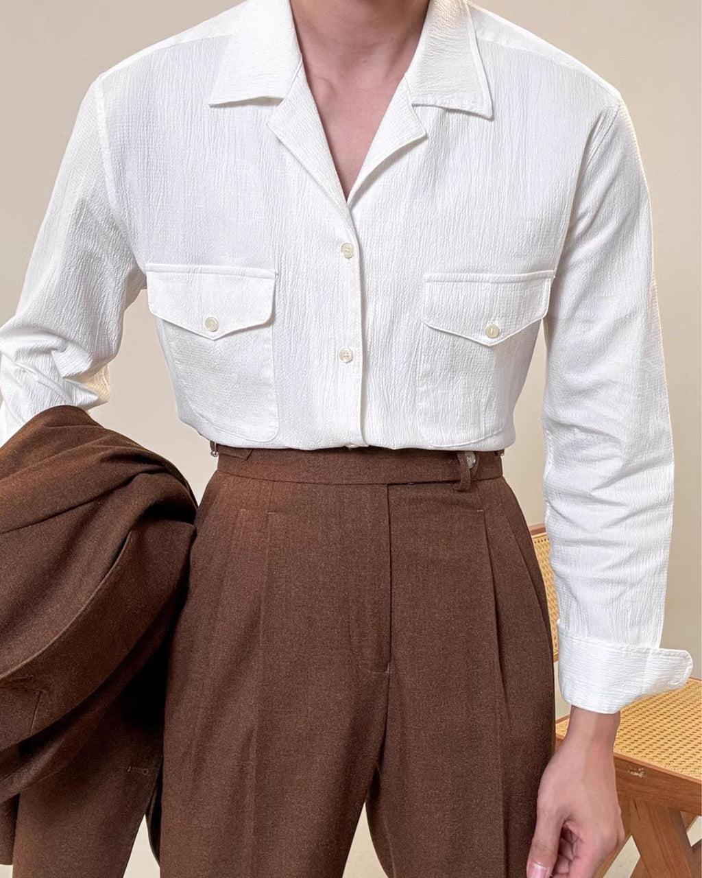 Cotton Old Money Shirt Cordoroy