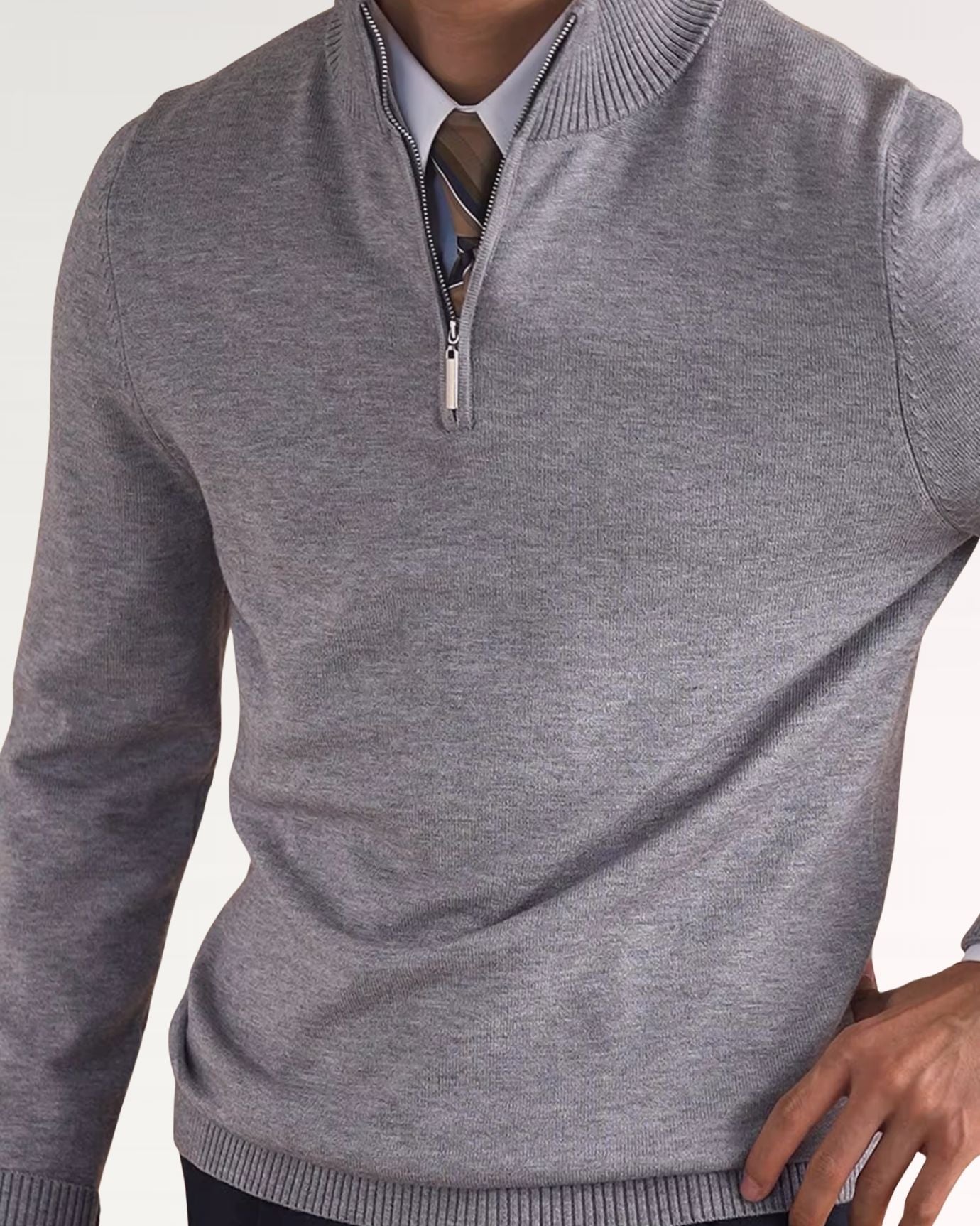 Business Casual Sweater Zipper