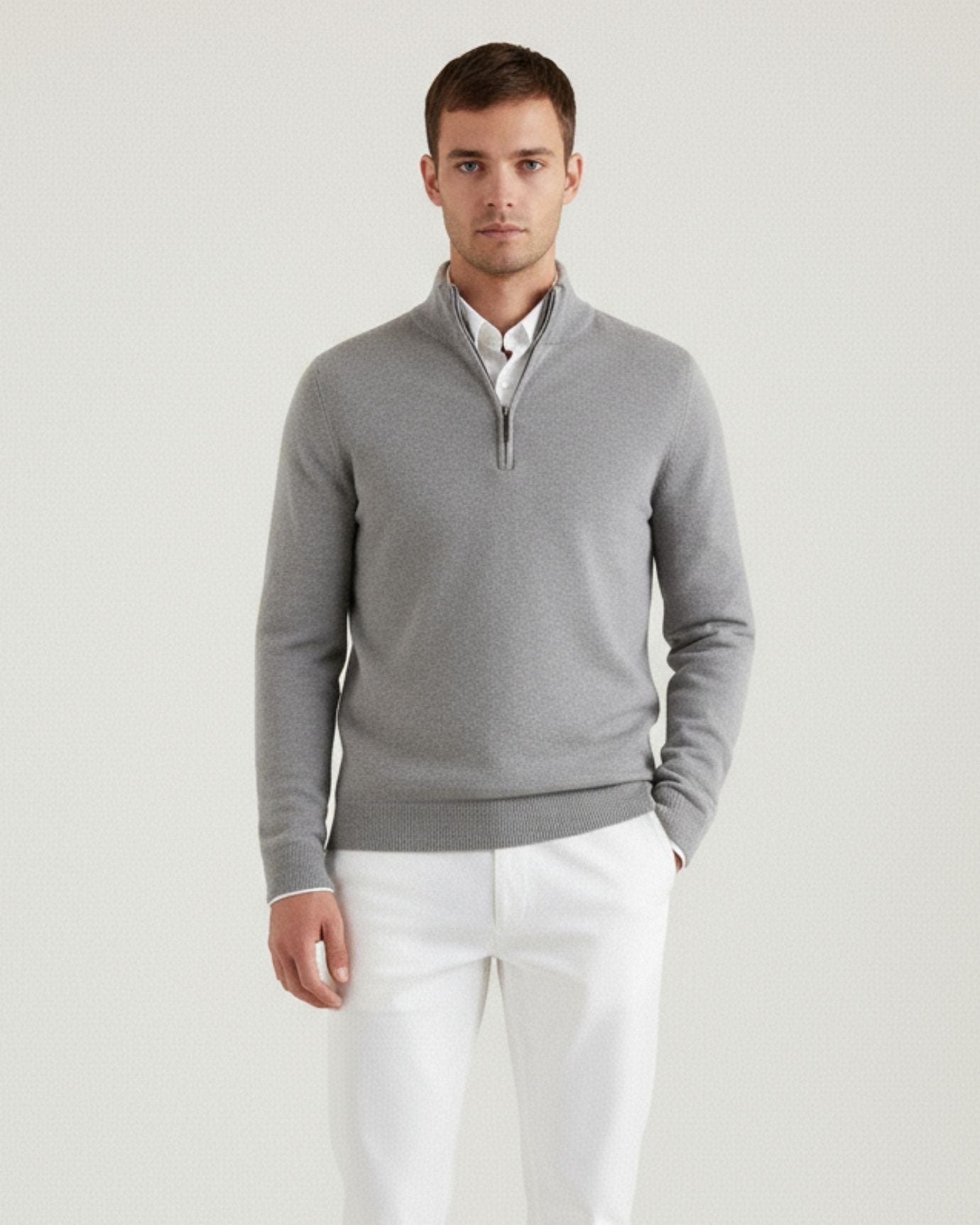 Madrid Cashmere Zip Sweater