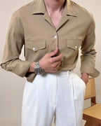 Cotton Old Money Shirt Cordoroy