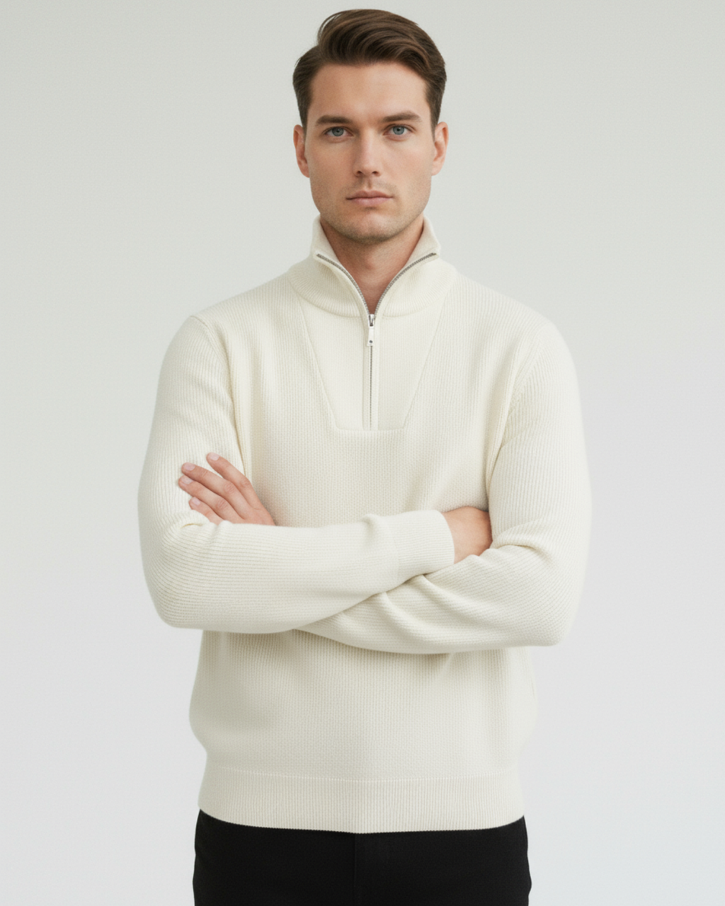 Cashmere Sweater Zipper Thickened