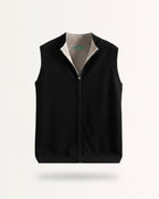 Wool & cashmere Vest Doble-Sided Zipper