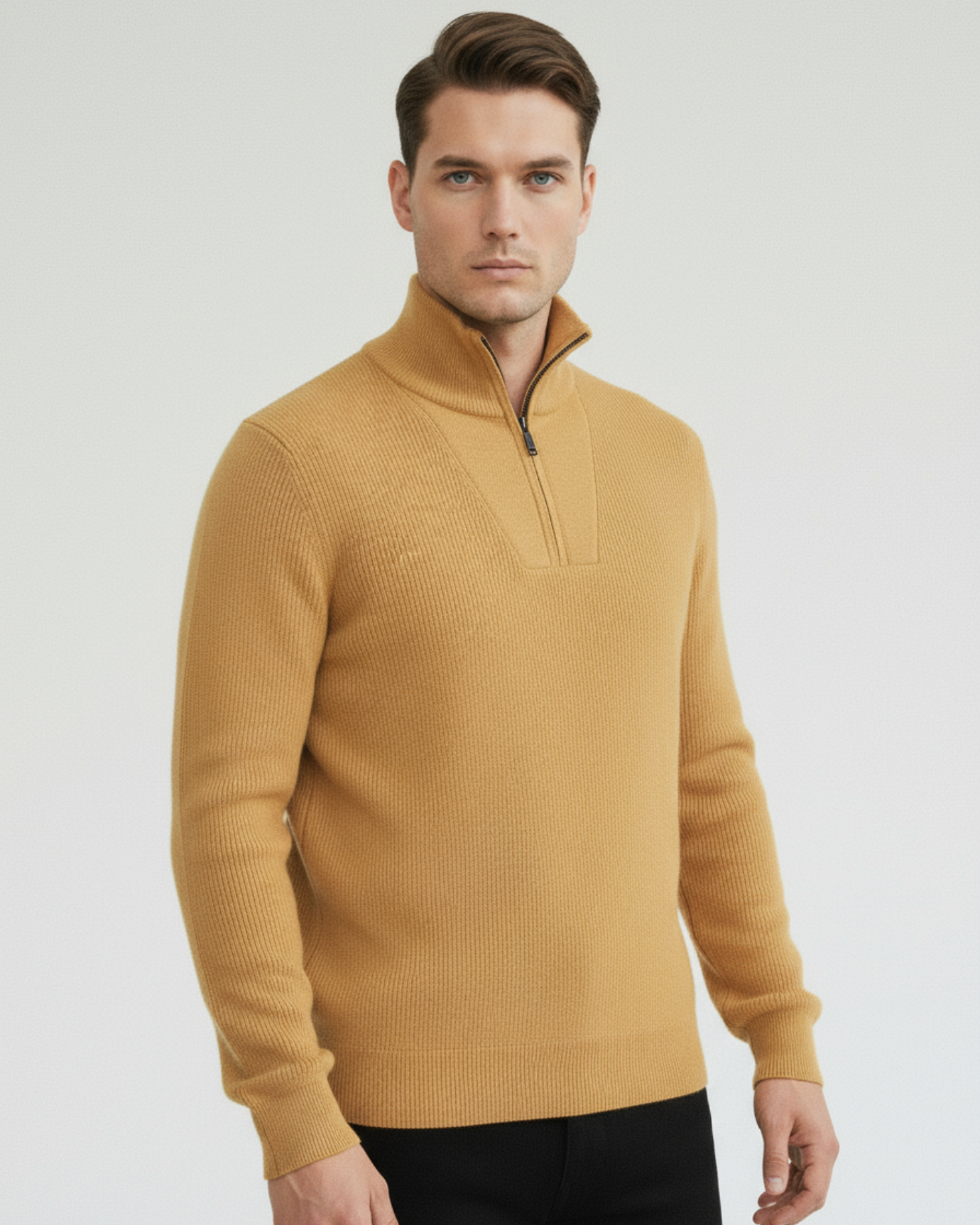 Cashmere Sweater Zipper Thickened