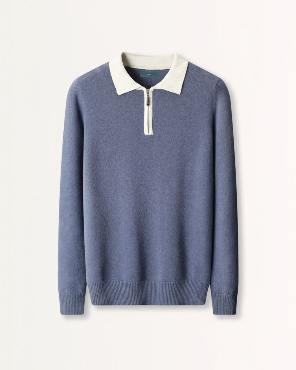 Cashmere & Wool Polo Long Sleeve Zipper