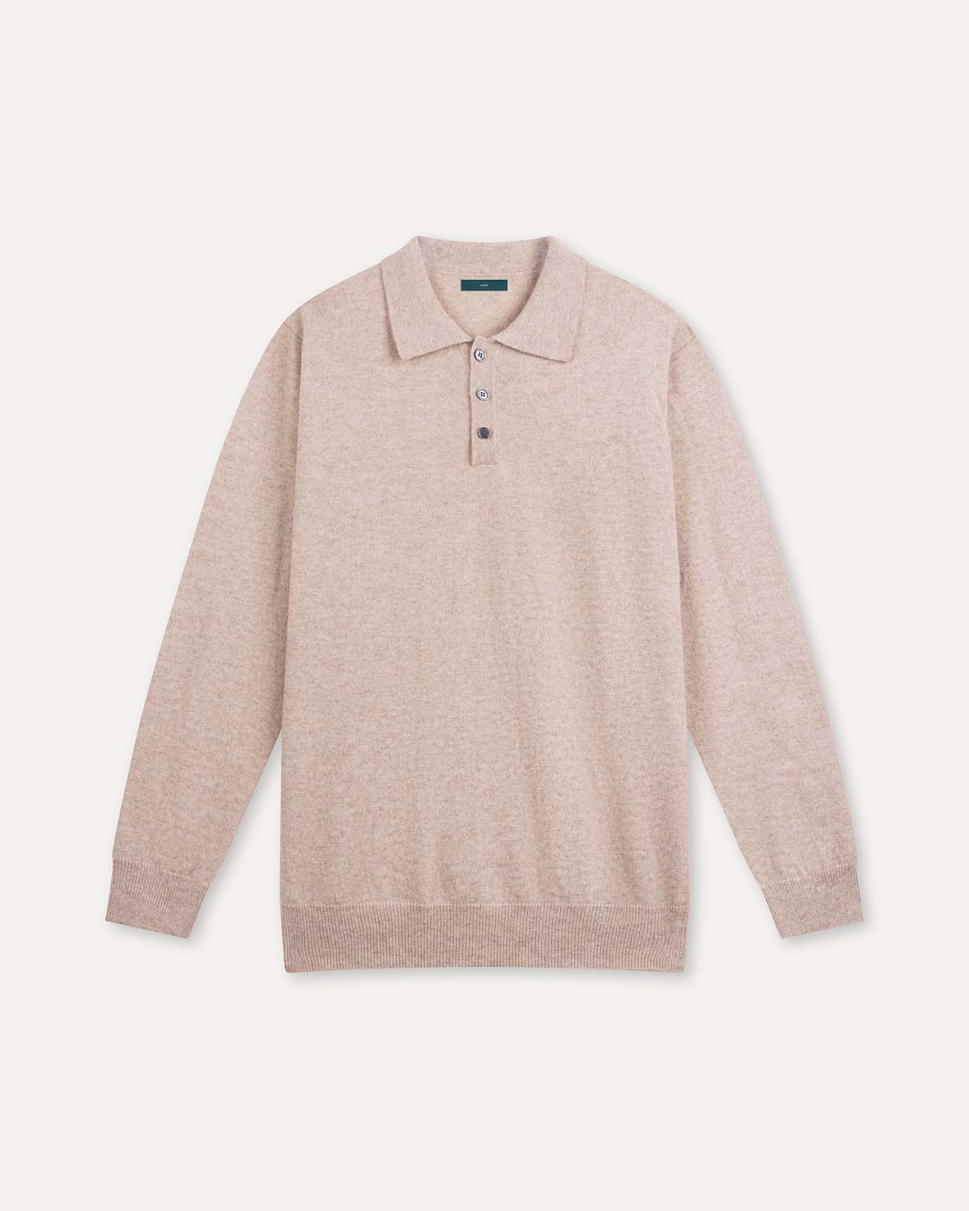 Fine Cashmere Polo Long Sleeve