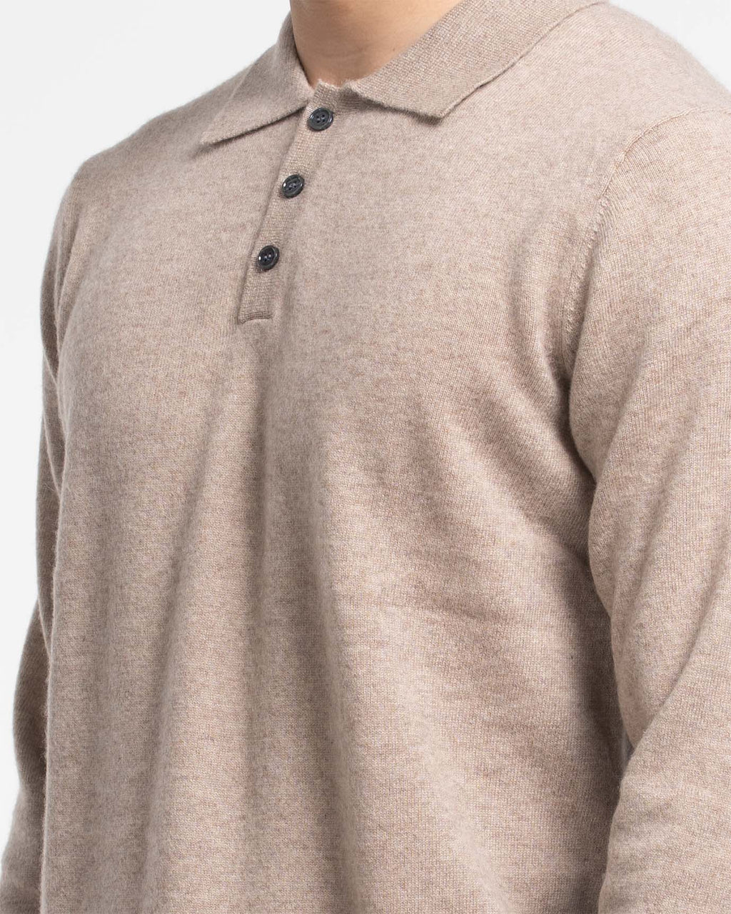 Fine Cashmere Polo Long Sleeve