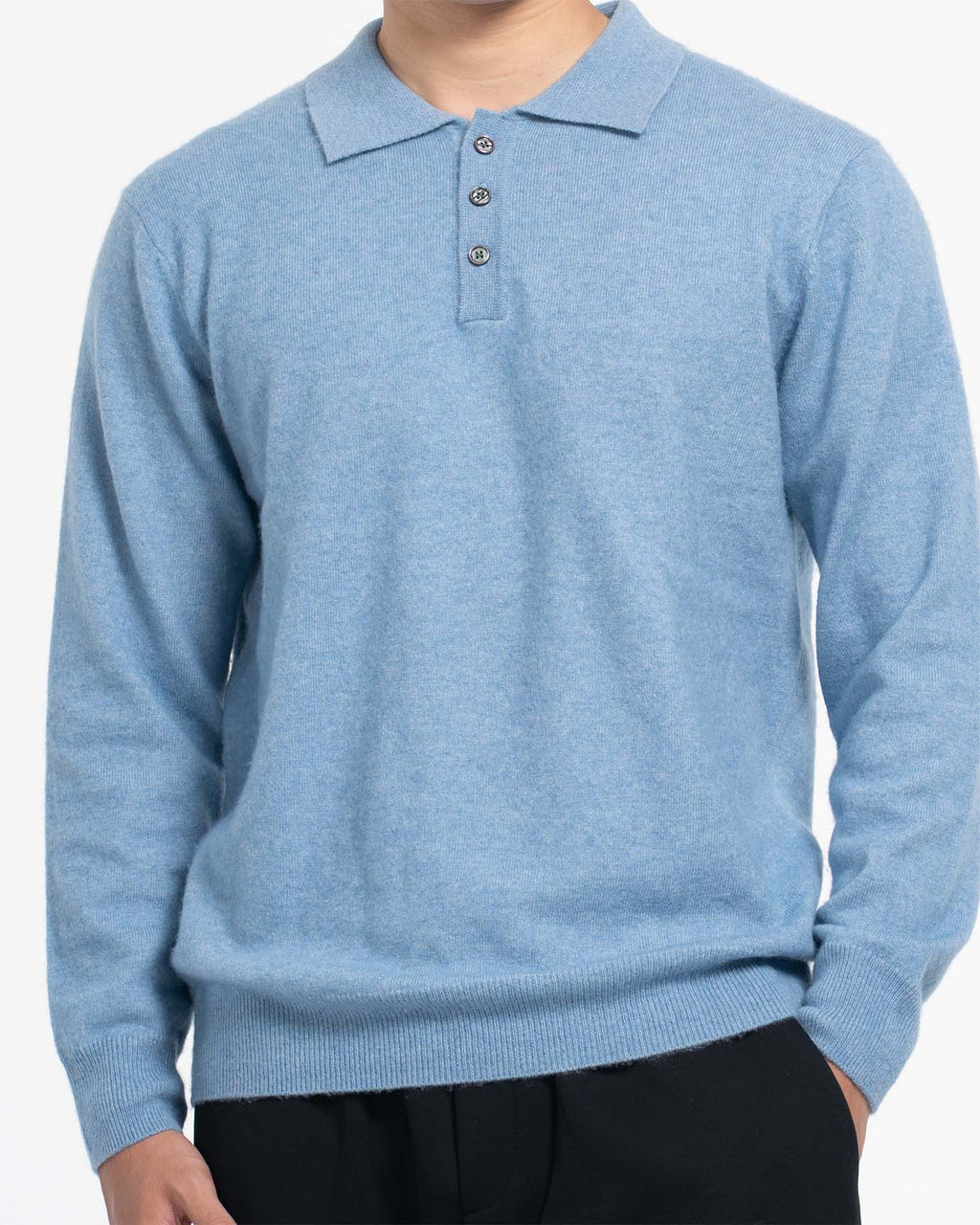 Fine Cashmere Polo Long Sleeve