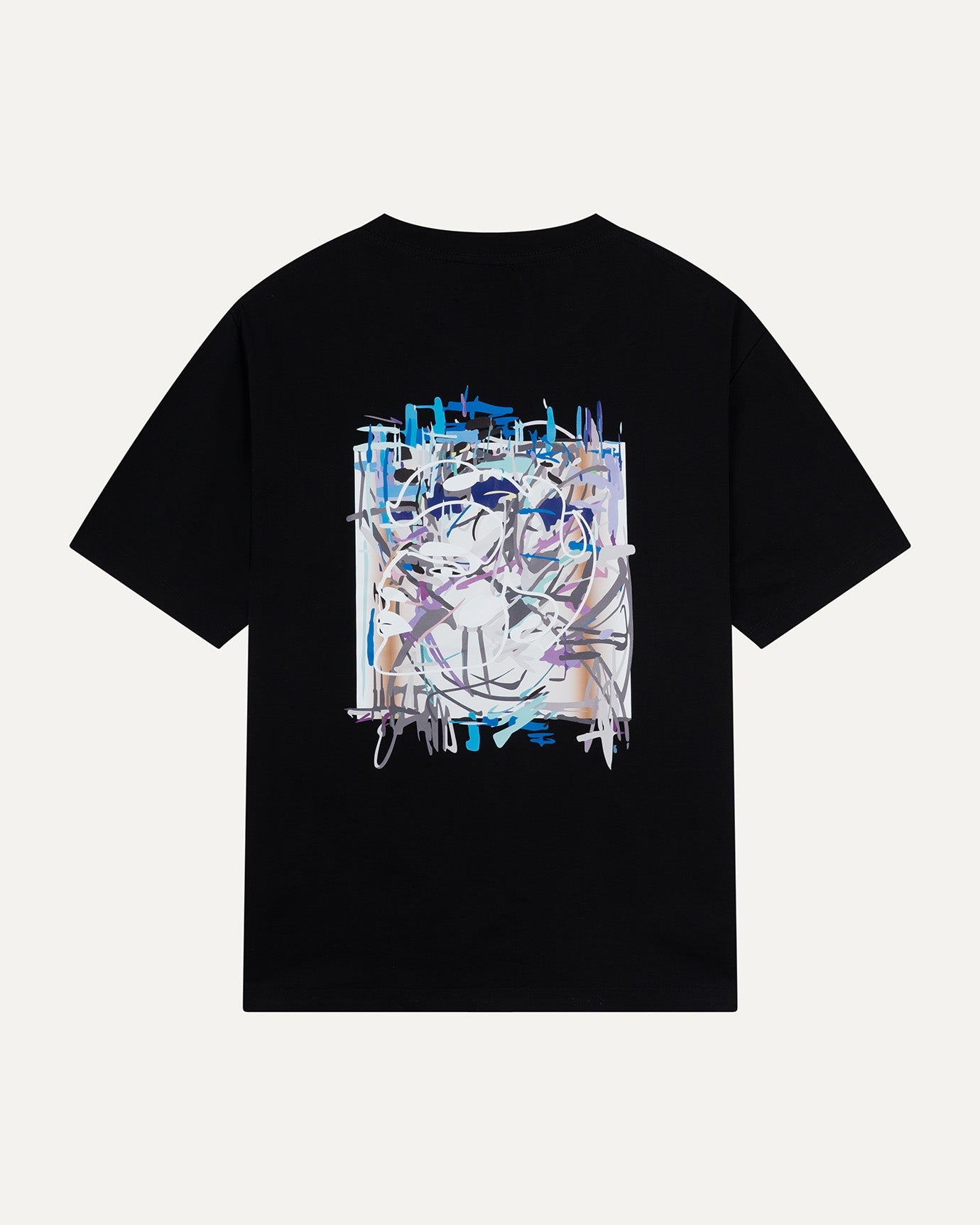 Slot Abstract T-shirt Black