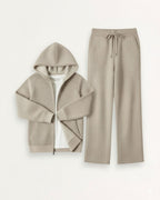 Cashmere & wool set hooded Cardigan & Pants