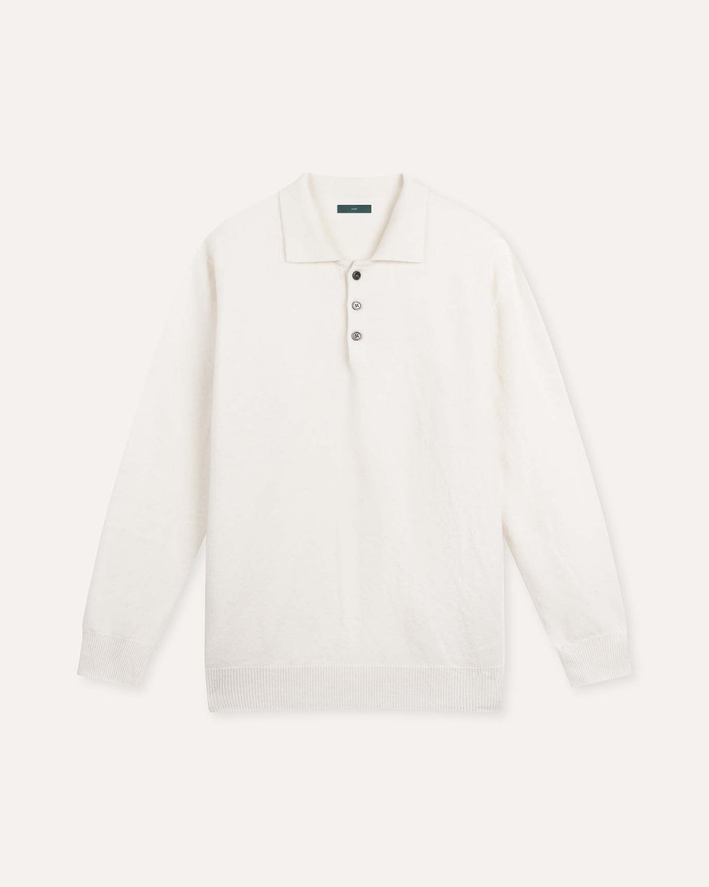 Cashmere Wool Polo Long Sleeve