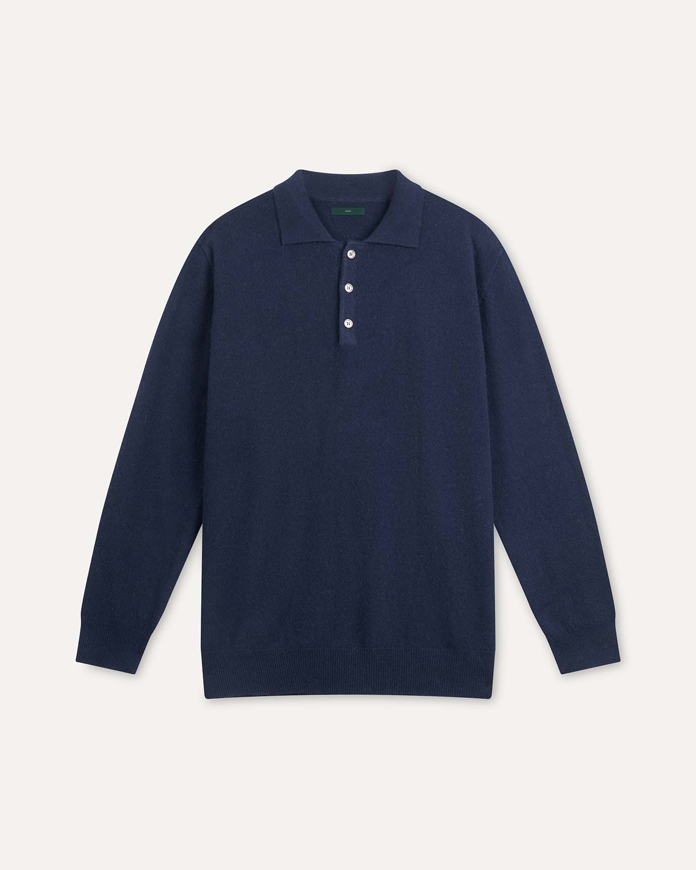 Cashmere Wool Polo Long Sleeve