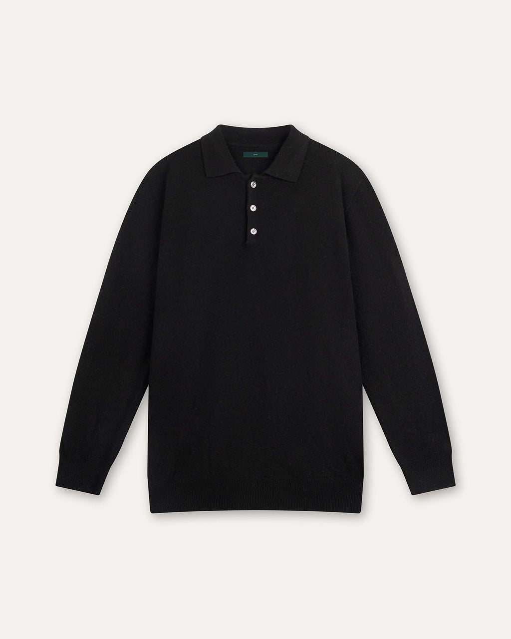 Cashmere Wool Polo Long Sleeve