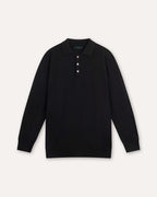 Cashmere Wool Polo Long Sleeve